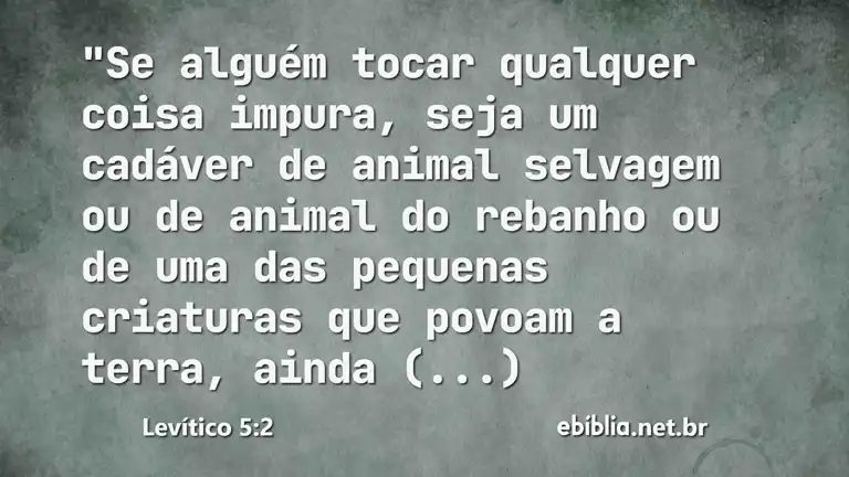 Levítico 5:2