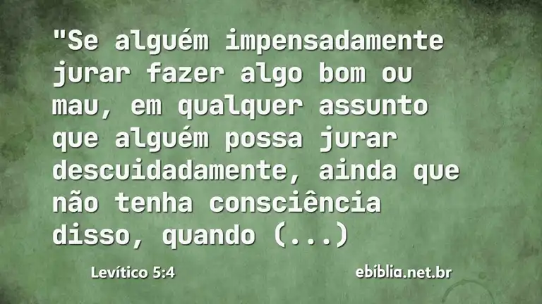 Levítico 5:4