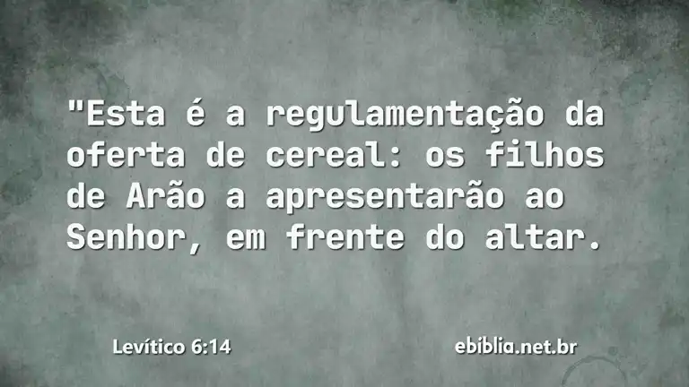 Levítico 6:14