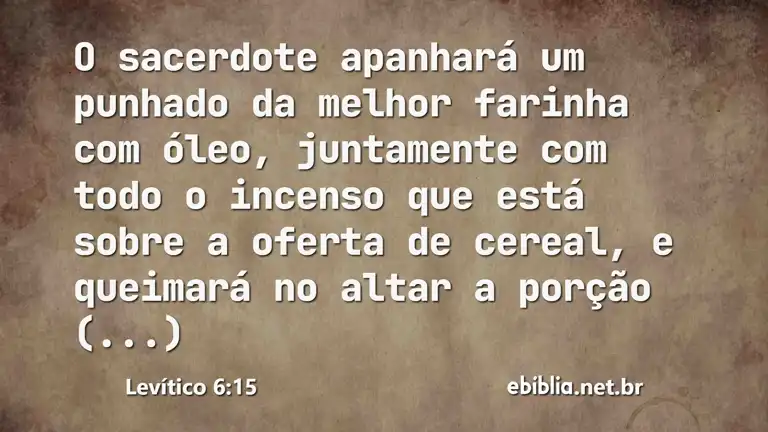 Levítico 6:15