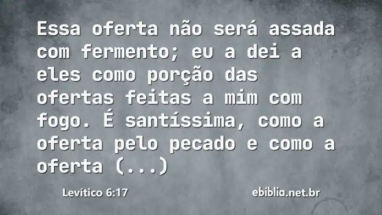 Levítico 6:17