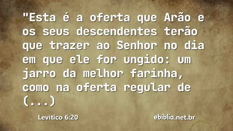 Levítico 6:20