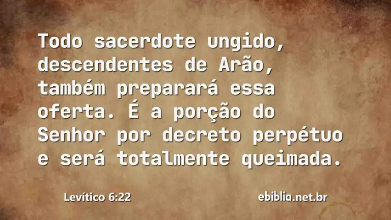 Levítico 6:22