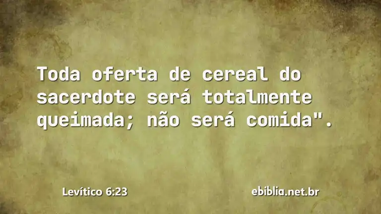 Levítico 6:23