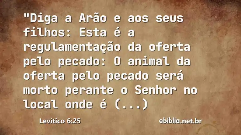 Levítico 6:25