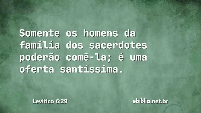 Levítico 6:29