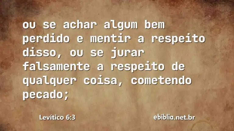 Levítico 6:3