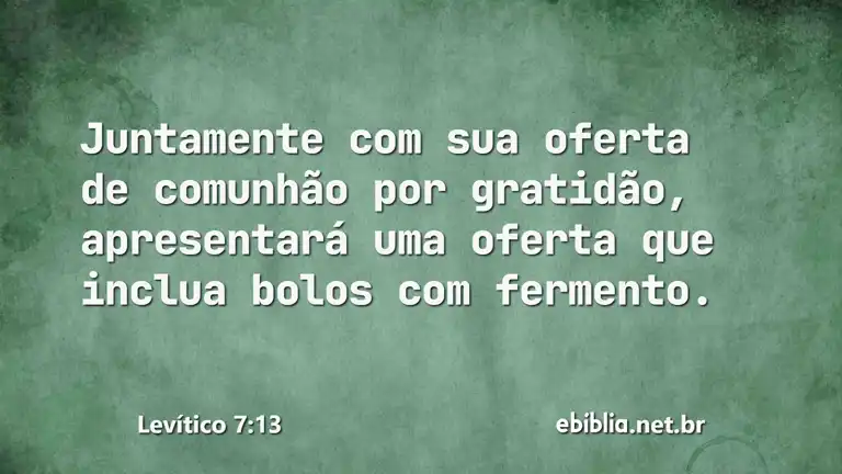 Levítico 7:13