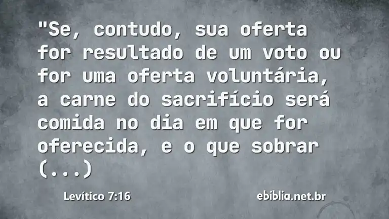 Levítico 7:16