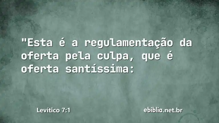 Levítico 7:1