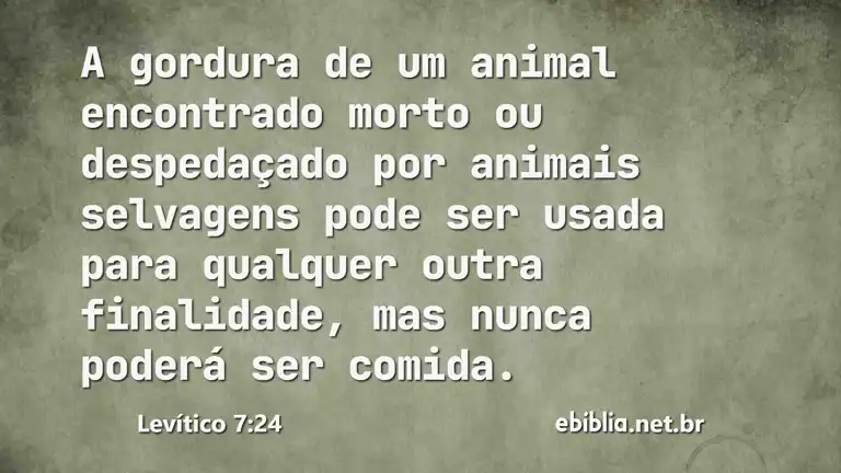 Levítico 7:24