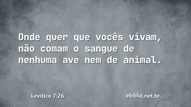 Levítico 7:26