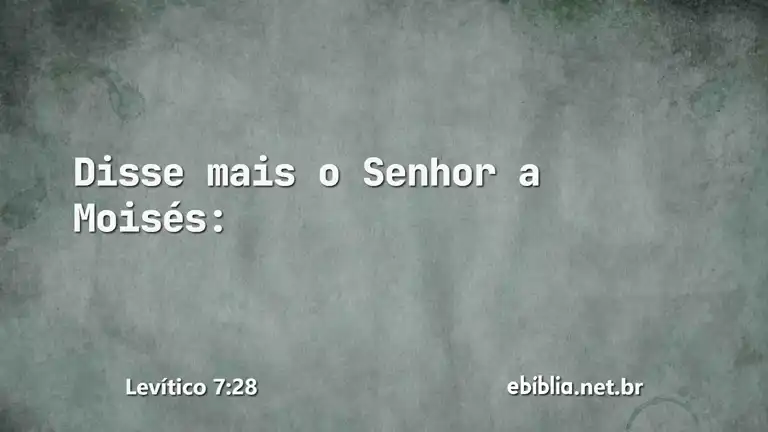 Levítico 7:28