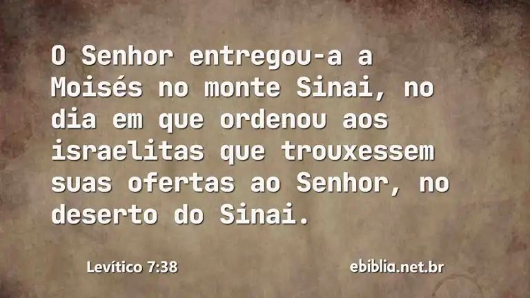 Levítico 7:38