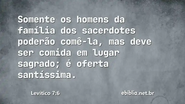 Levítico 7:6