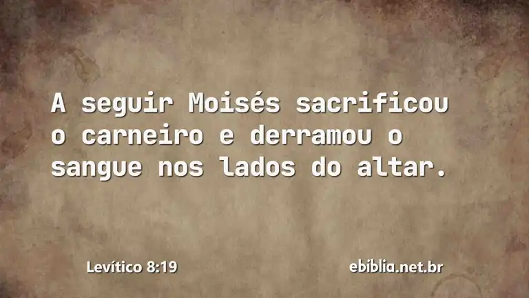 Levítico 8:19