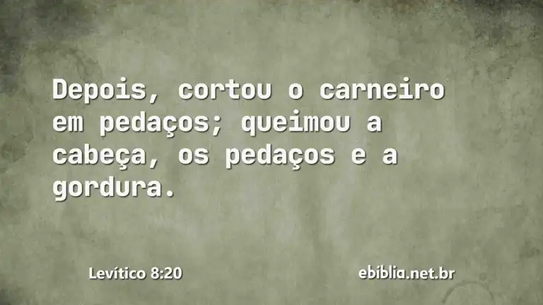 Levítico 8:20