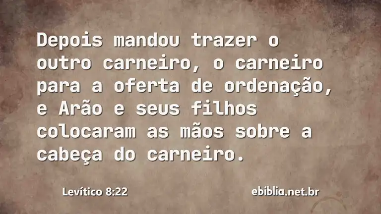 Levítico 8:22