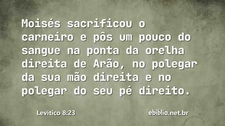 Levítico 8:23