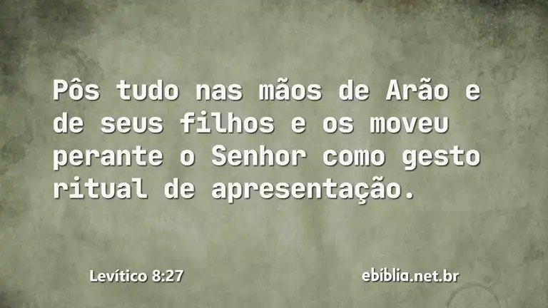 Levítico 8:27