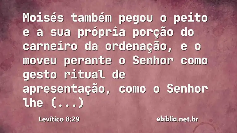 Levítico 8:29