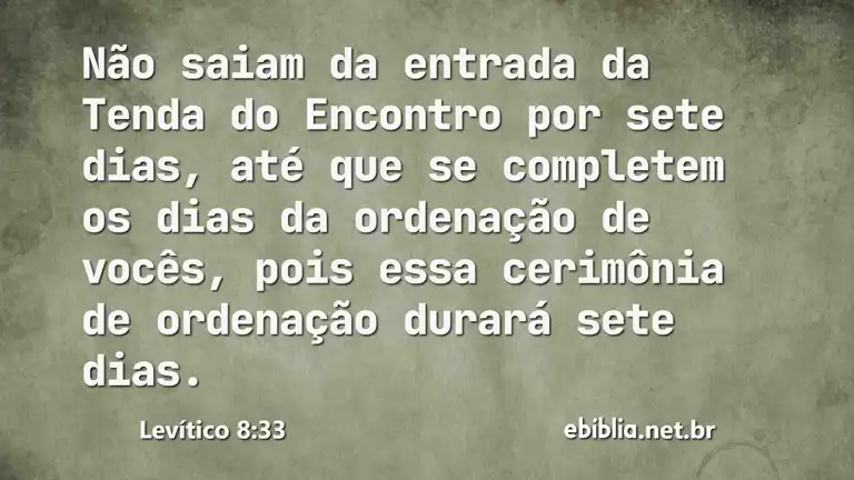 Levítico 8:33