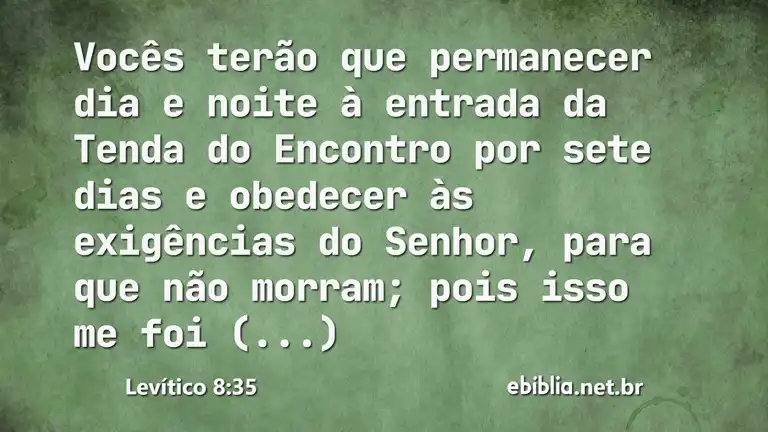 Levítico 8:35