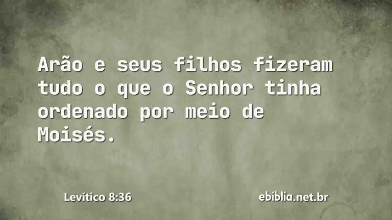 Levítico 8:36