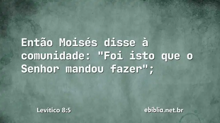 Levítico 8:5