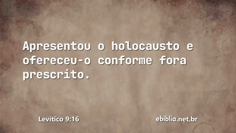 Levítico 9:16