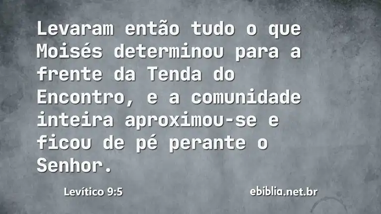 Levítico 9:5