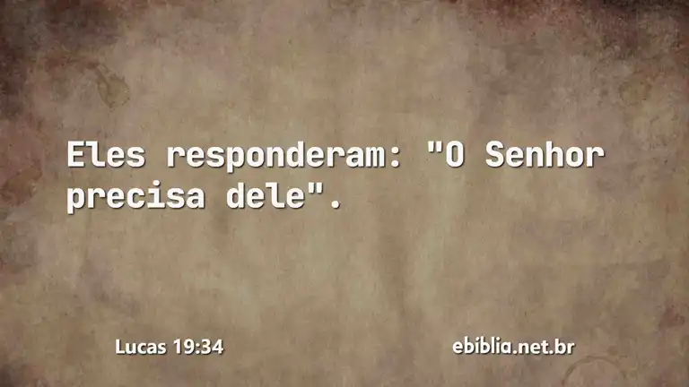 Lucas 19:34