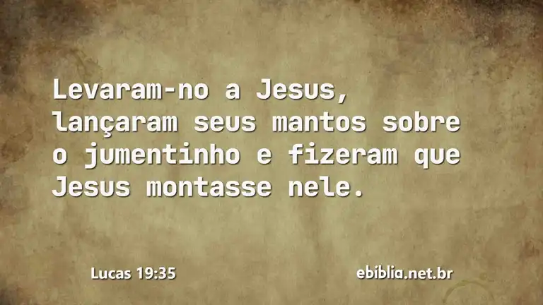 Lucas 19:35