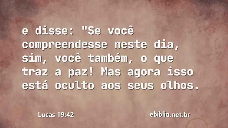 Lucas 19:42