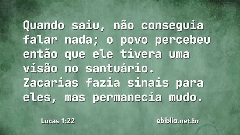 Lucas 1:22