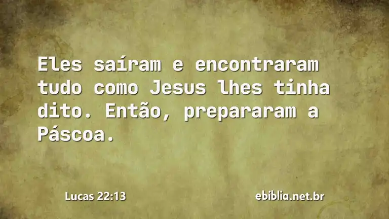 Lucas 22:13