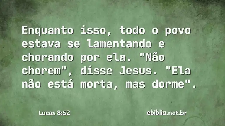 Lucas 8:52