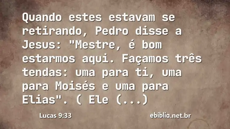 Lucas 9:33