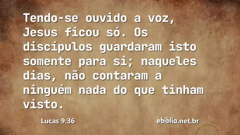 Lucas 9:36