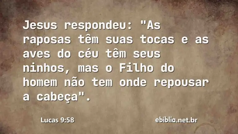 Lucas 9:58