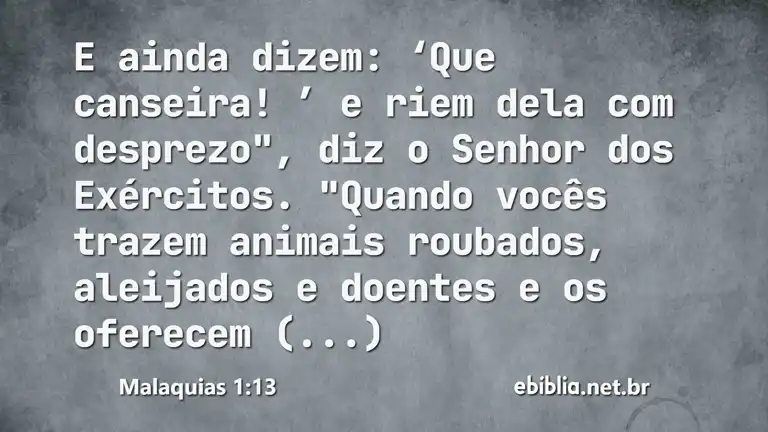 Malaquias 1:13