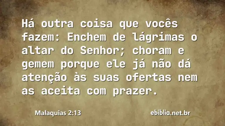 Malaquias 2:13