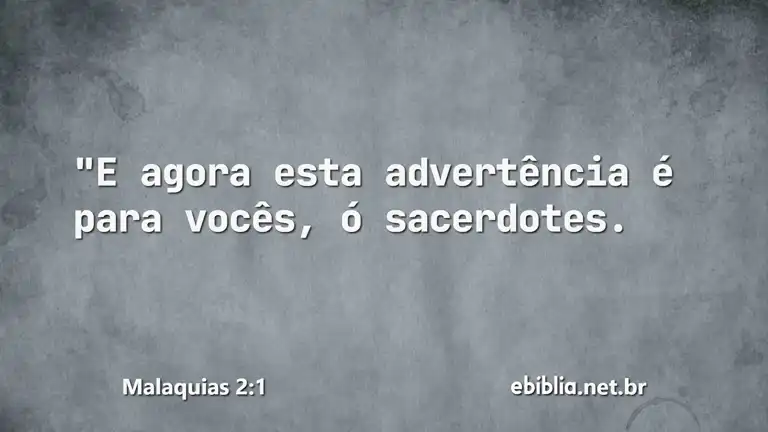 Malaquias 2:1