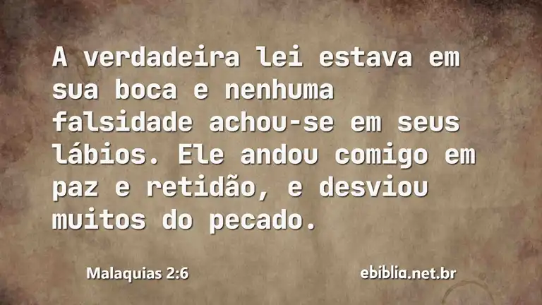 Malaquias 2:6