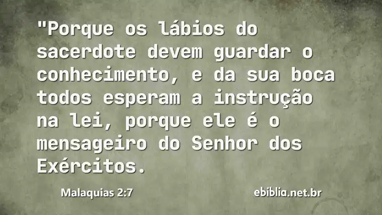 Malaquias 2:7