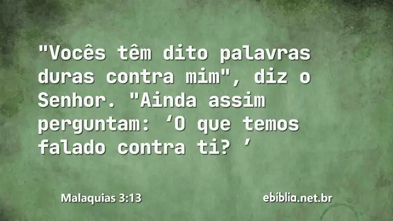 Malaquias 3:13