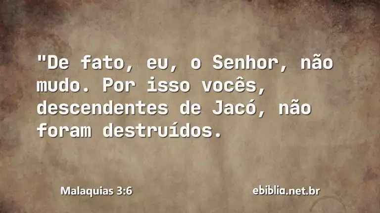 Malaquias 3:6