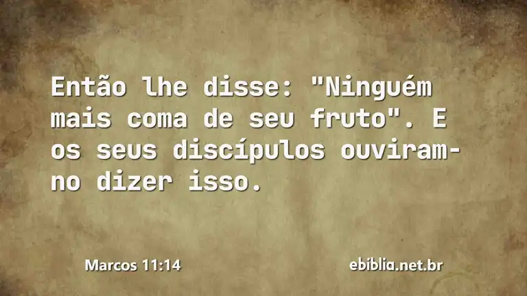 Marcos 11:14