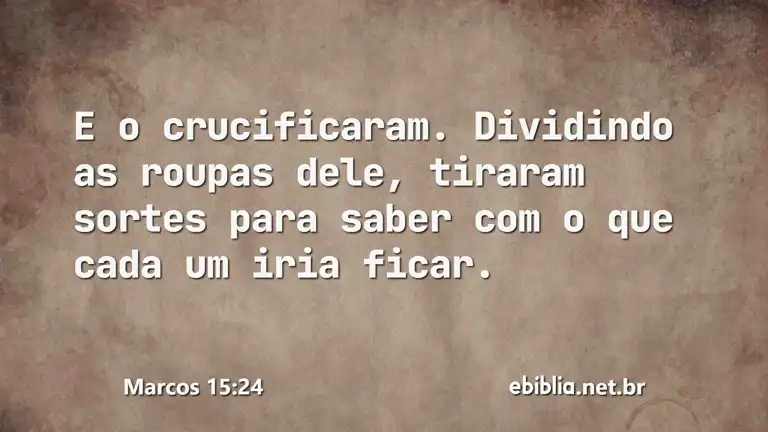 Marcos 15:24