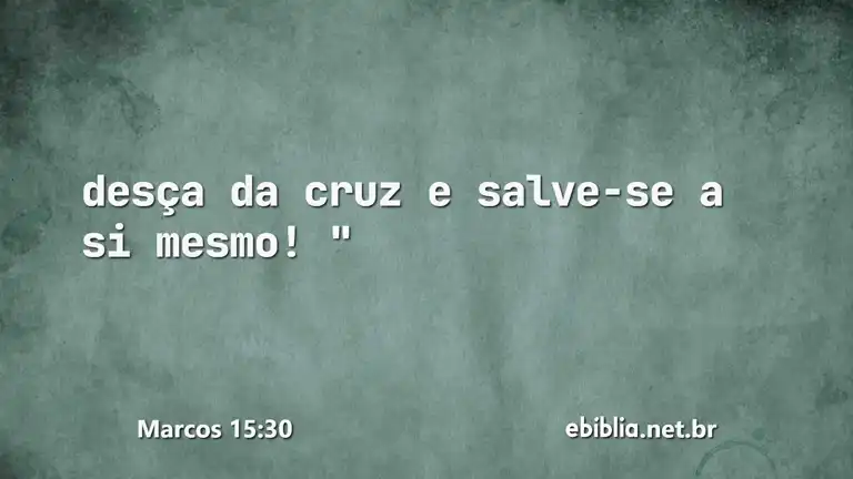 Marcos 15:30